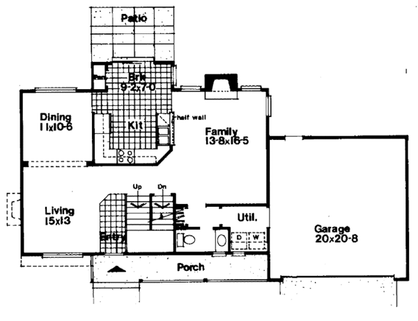 House Plan Design - Country Floor Plan - Main Floor Plan #300-125