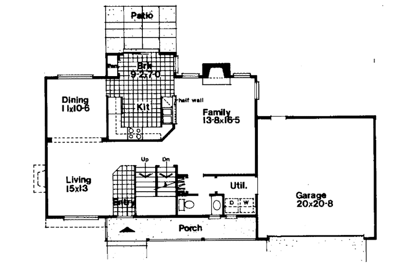 Home Plan - Floor Plan - Main Floor for Country House Plan #300-125 - 4 bed, 2.5 bath