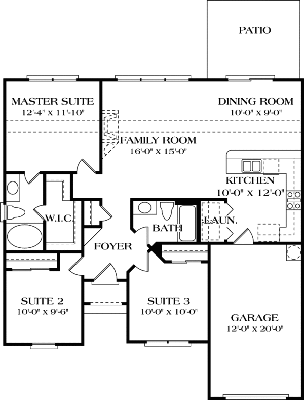 Traditional Floor Plan - Main Floor Plan #453-61