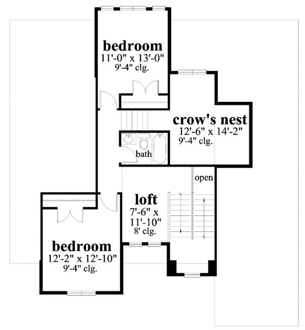 House Design - Mediterranean Floor Plan - Upper Floor Plan #930-128