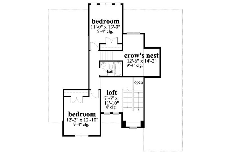 Home Plan - Floor Plan - Upper Floor for Mediterranean House Plan #930-128 - 3 bed, 2.5 bath