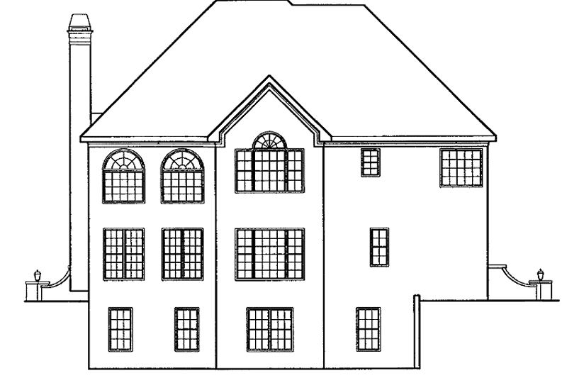 Dream House Plan - Exterior - Rear Elevation for European House Plan #927-107 - 4 bed, 3.5 bath