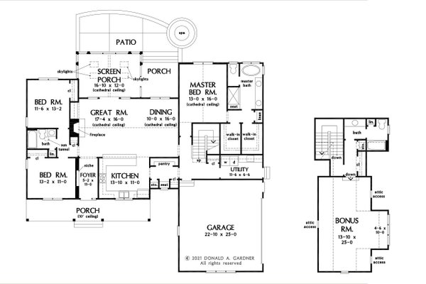 Architectural House Design - Farmhouse Floor Plan - Main Floor Plan #929-1143