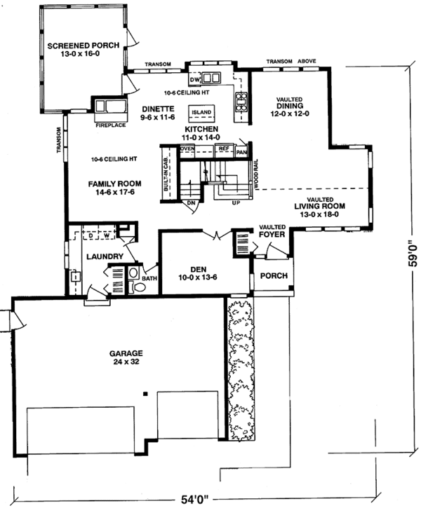 Dream House Plan - Prairie Floor Plan - Main Floor Plan #981-22
