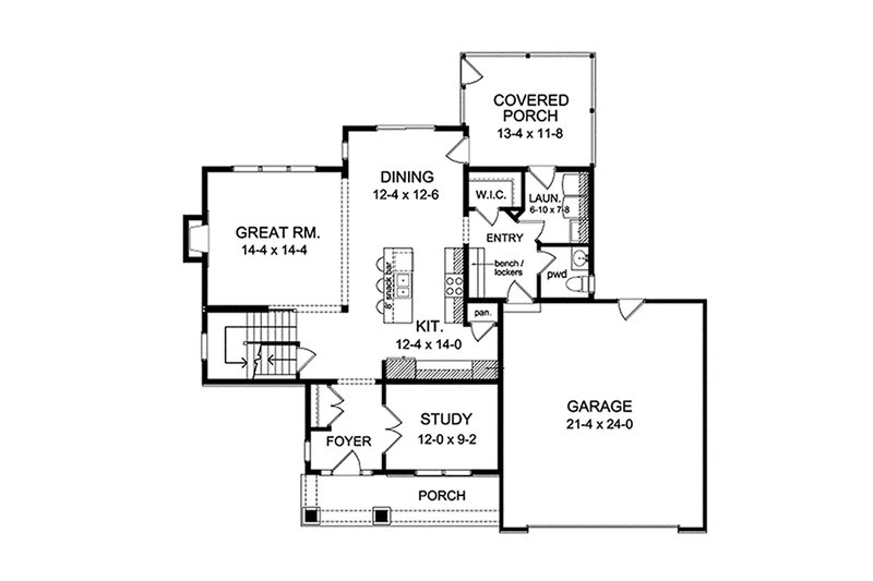 Dream House Plan - Floor Plan - Main Floor for Traditional House Plan #1010-118 - 3 bed, 2.5 bath