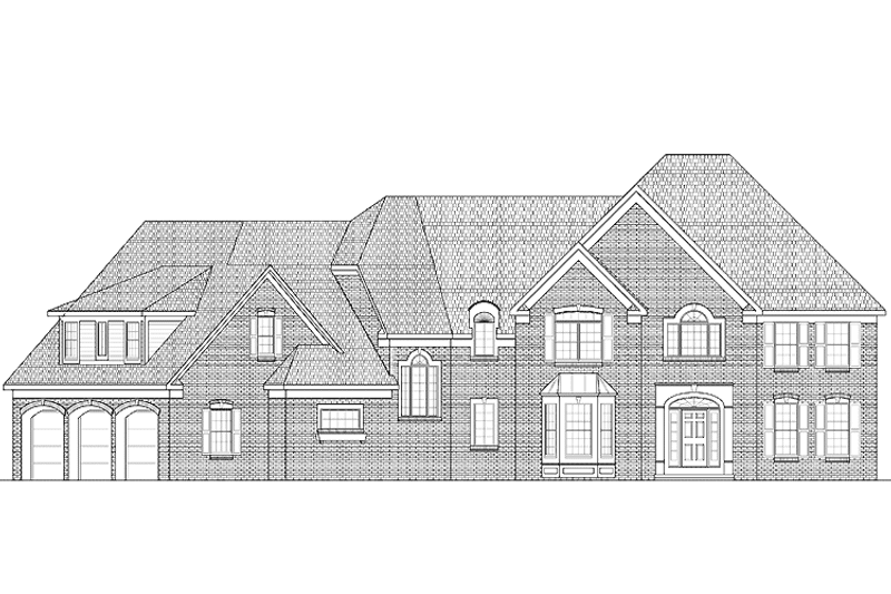 Home Plan - Exterior - Front Elevation 3 for Classical House Plan #328-366 - 6 bed, 4.5 bath