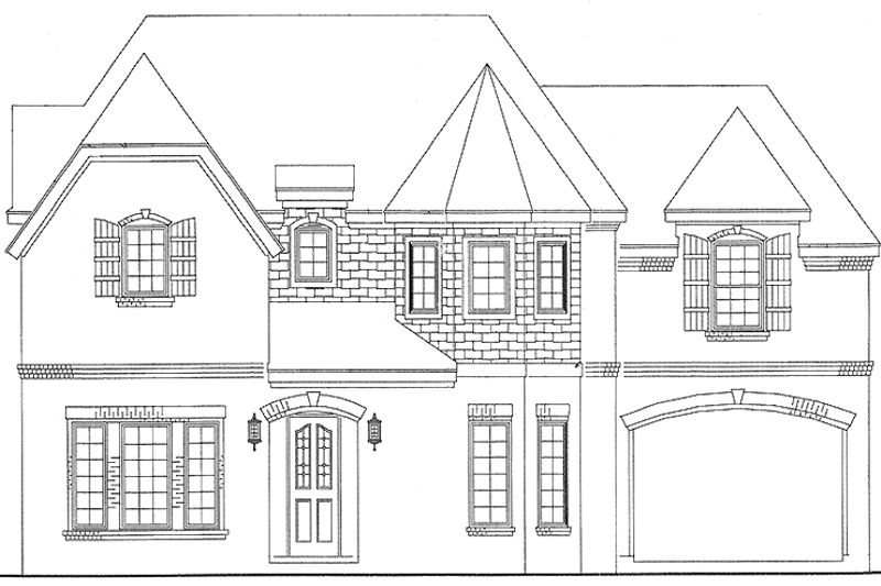 House Design - European Exterior - Front Elevation Plan #410-3587