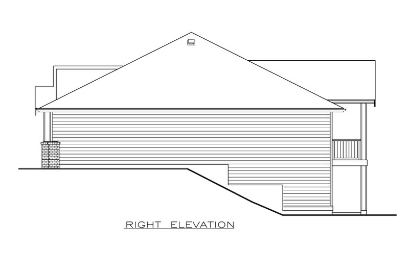 House Blueprint - Exterior - Other Elevation for Farmhouse House Plan #1100-13 - 2 bed, 2 bath