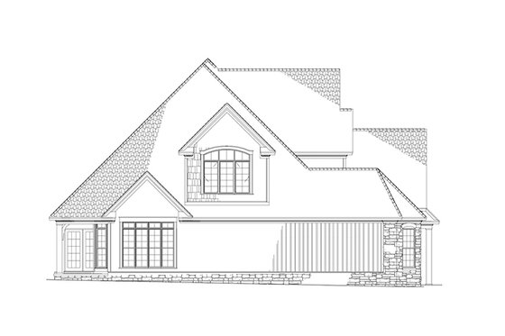 Exterior - Other Elevation 1 for Country House Plan #17-2677 - 4 bed, 3 bath