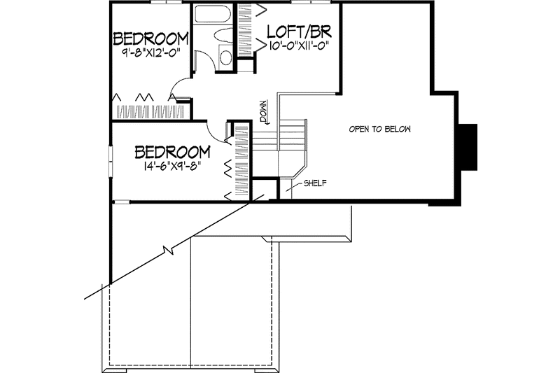 Home Plan - Floor Plan - Upper Floor for Traditional House Plan #320-593 - 3 bed, 2.5 bath