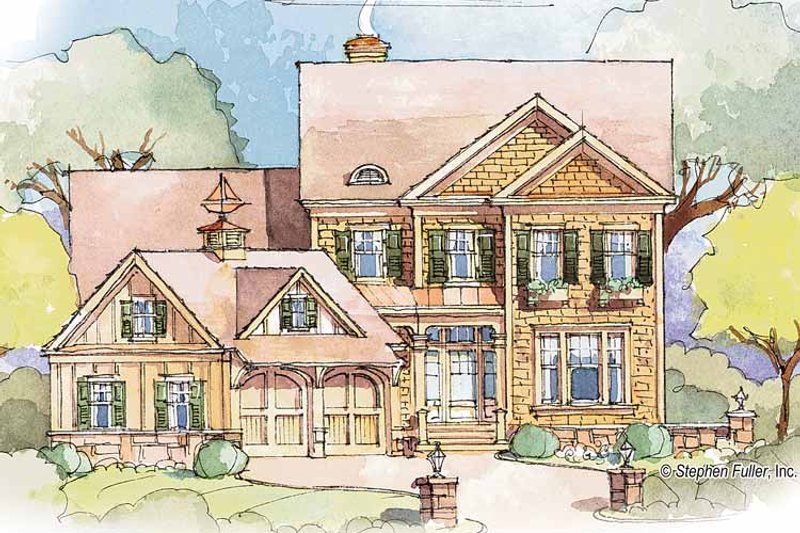 Dream House Plan - Exterior - Front Elevation 3 for Colonial House Plan #429-354 - 3 bed, 3.5 bath