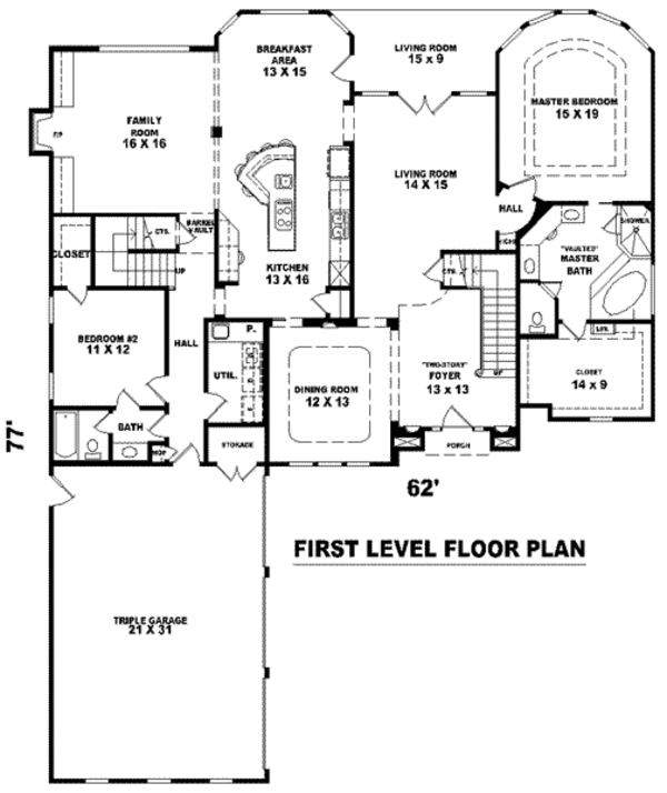 European Floor Plan - Main Floor Plan #81-1216