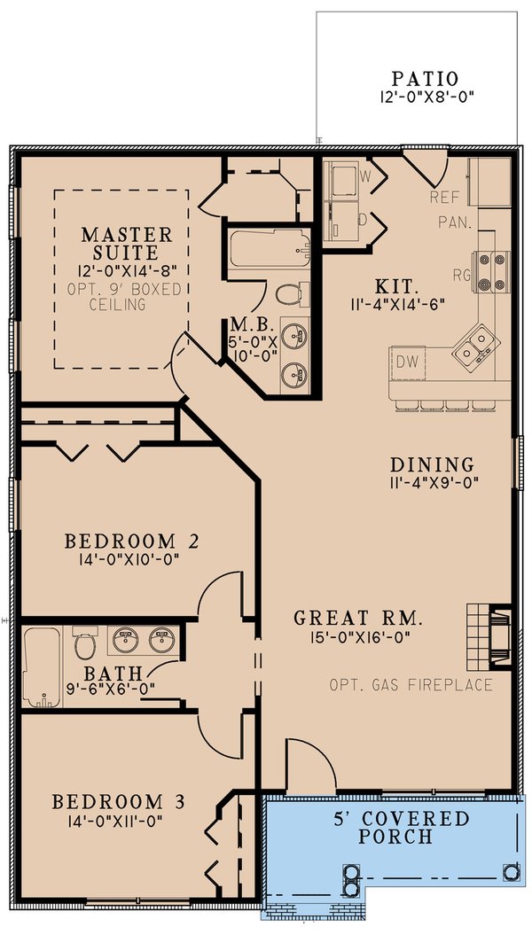 Architectural House Design - Cottage Floor Plan - Main Floor Plan #923-330