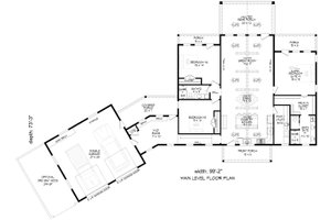 Floor Plan - Main Floor for Barndominium House Plan #932-1202 - 2 bed, 2 bath