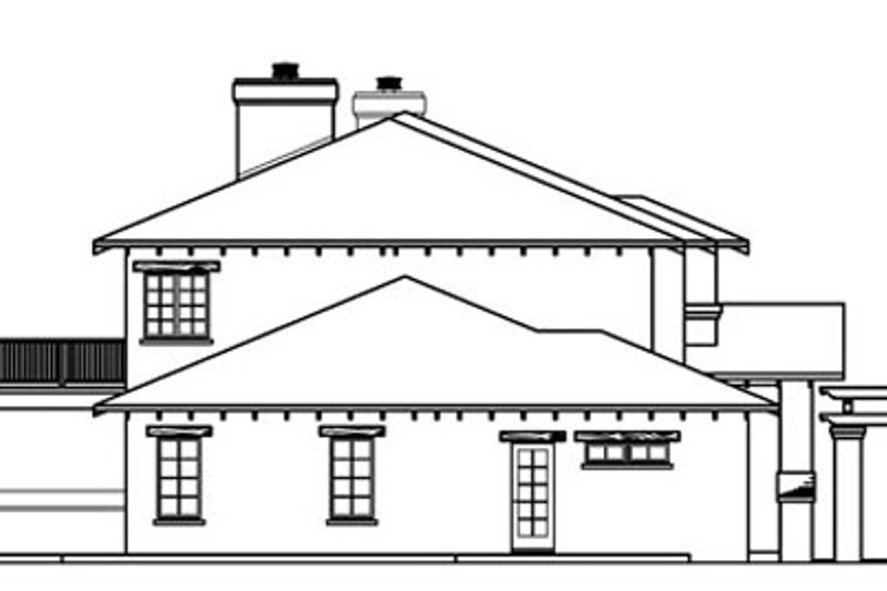 House Blueprint - Exterior - Other Elevation for Mediterranean House Plan #124-711 - 5 bed, 4 bath