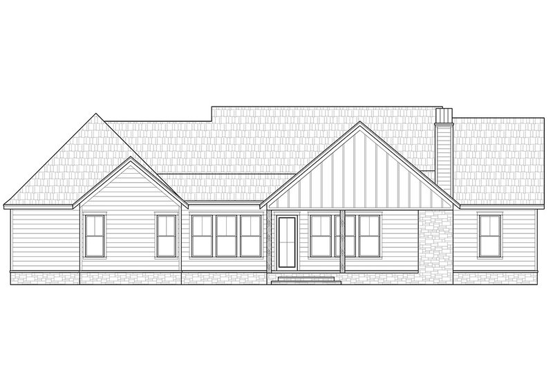 House Plan Design - Exterior - Rear Elevation for Farmhouse House Plan #1074-32 - 4 bed, 2.5 bath