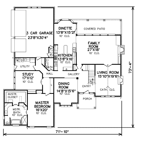 Traditional Floor Plan - Main Floor Plan #65-329