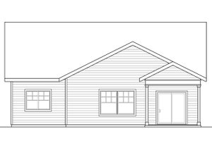 Exterior - Rear Elevation for Bungalow House Plan #124-1028 - 3 bed, 2.5 bath