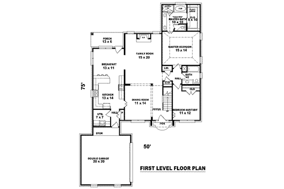 Floor Plan - Main Floor for European House Plan #81-933 - 3 bed, 3 bath