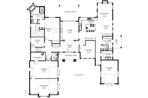 Floor Plan - Main Floor for Ranch House Plan #1101-55 - 3 bed, 2.5 bath