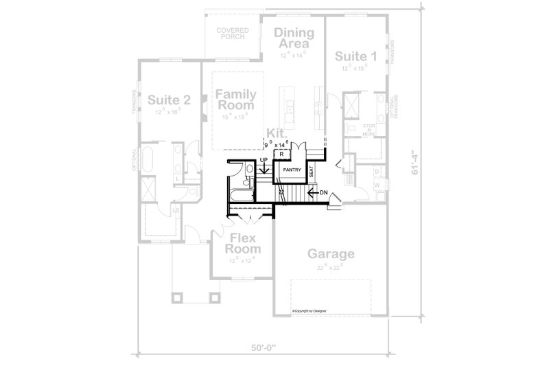 House Plan Design - Floor Plan - Other Floor for Modern House Plan #20-2495 - 2 bed, 3 bath