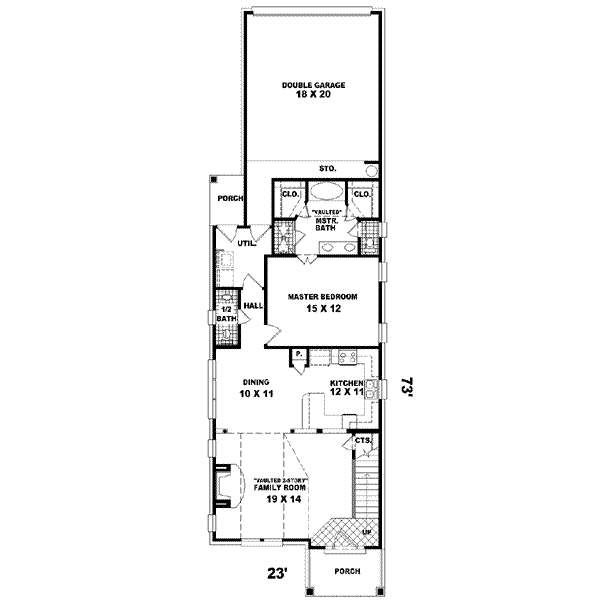 Contemporary Floor Plan - Main Floor Plan #81-451