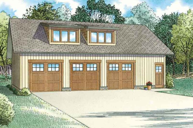 House Blueprint - Craftsman Exterior - Front Elevation Plan #17-3477
