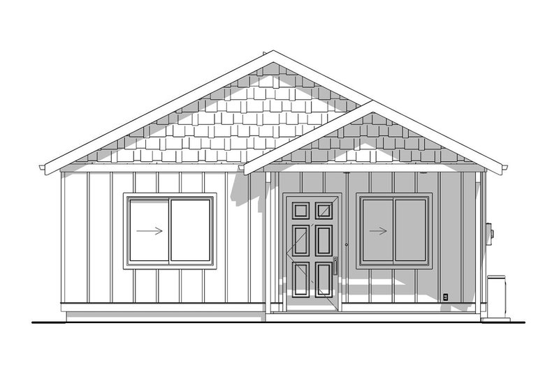 House Design - Exterior - Front Elevation 3 for Cottage House Plan #1099-7 - 2 bed, 2 bath