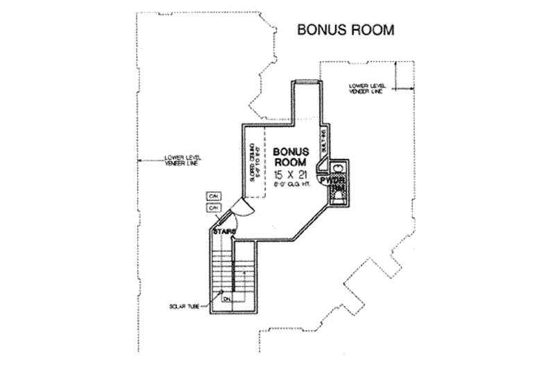 Dream House Plan - Floor Plan - Other Floor for Colonial House Plan #310-541 - 3 bed, 2 bath