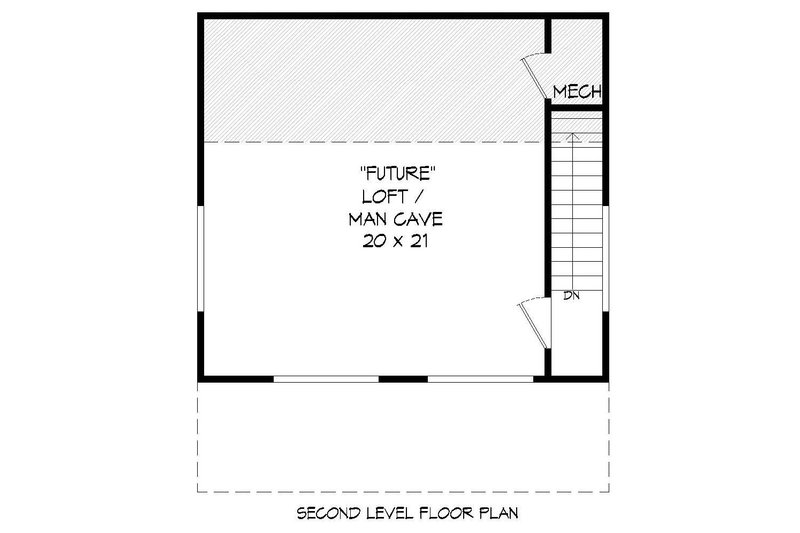 Home Plan - Floor Plan - Upper Floor for Colonial House Plan #932-131, 0 bath