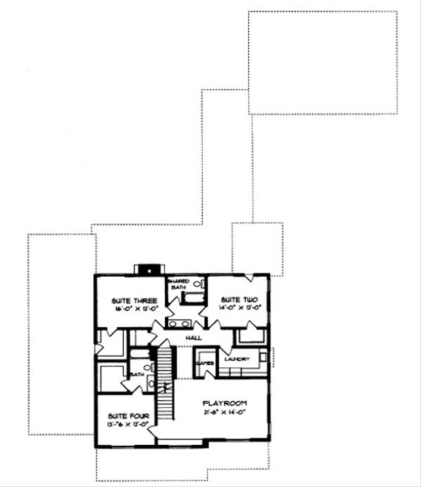 House Plan Design - Craftsman Floor Plan - Upper Floor Plan #413-117
