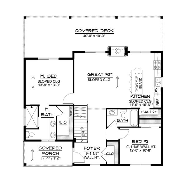 Modern Floor Plan - Main Floor Plan #1064-319