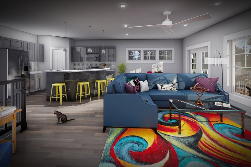 Architectural House Design - Interior - Family Room for Ranch House Plan #70-1515 - 2 bed, 2 bath