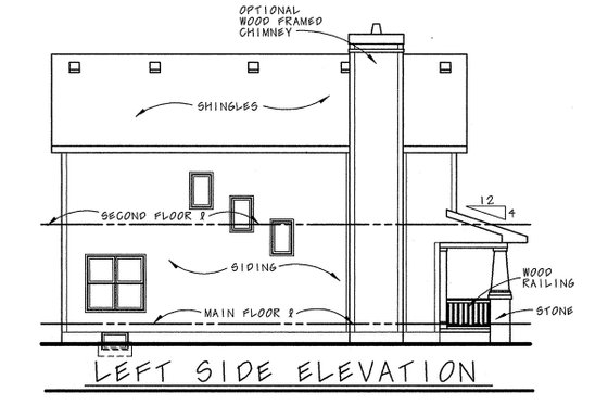Exterior - Other Elevation for Cottage House Plan #20-1209 - 3 bed, 2.5 bath