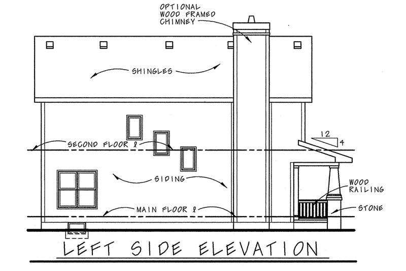 Home Plan - Exterior - Other Elevation for Cottage House Plan #20-1209 - 3 bed, 2.5 bath