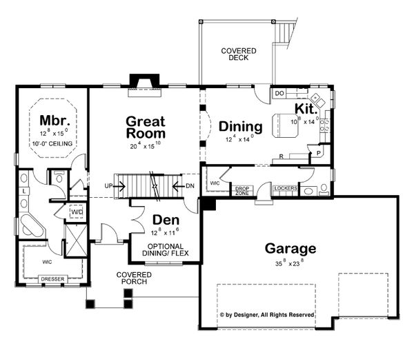 Architectural House Design - Modern Floor Plan - Main Floor Plan #20-2268