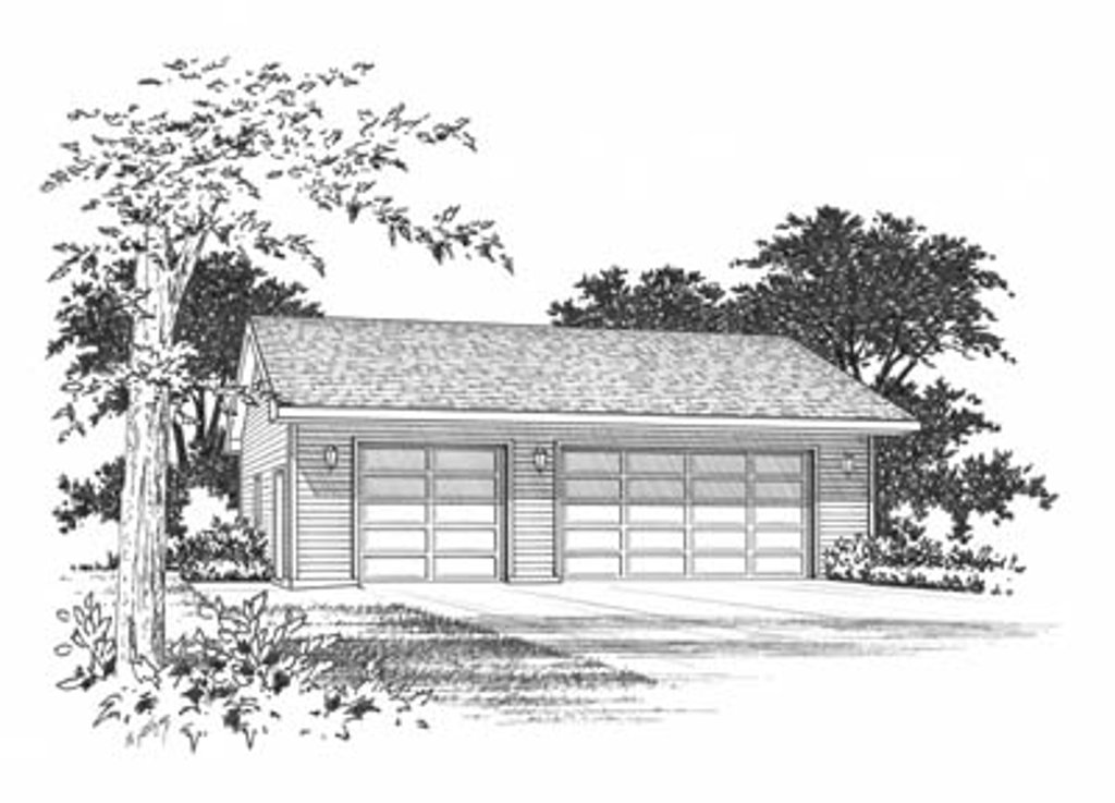 Traditional Style House Plan - 0 Beds 0 Baths 1008 Sq/Ft Plan #22-413