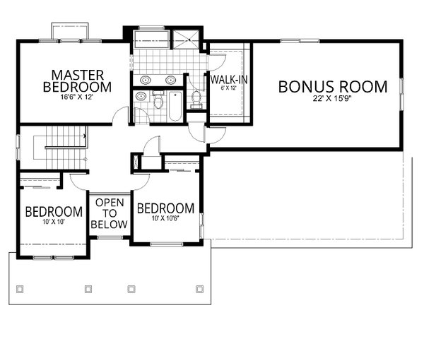 House Design - Traditional Floor Plan - Upper Floor Plan #112-207