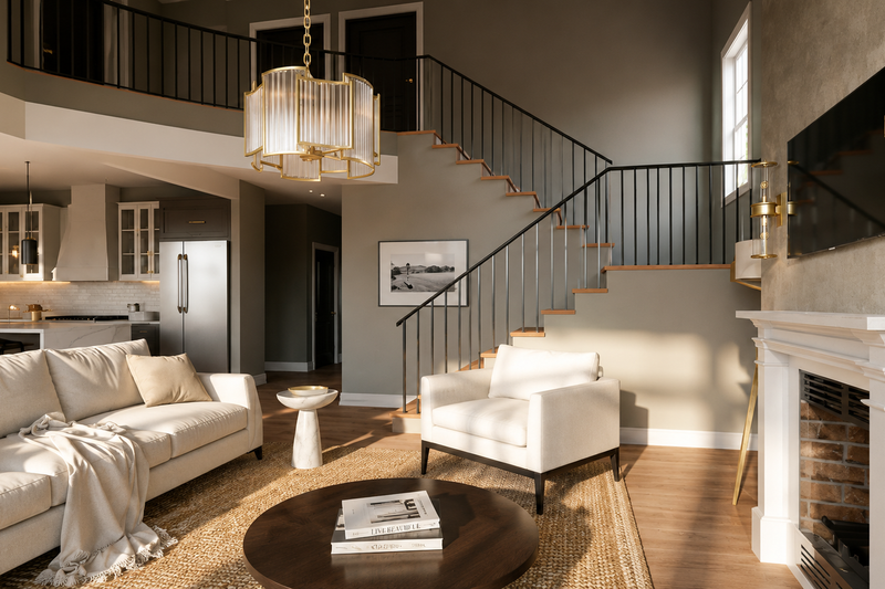 House Design - Interior - Family Room 2 for Traditional House Plan #1064-480 - 3 bed, 2.5 bath