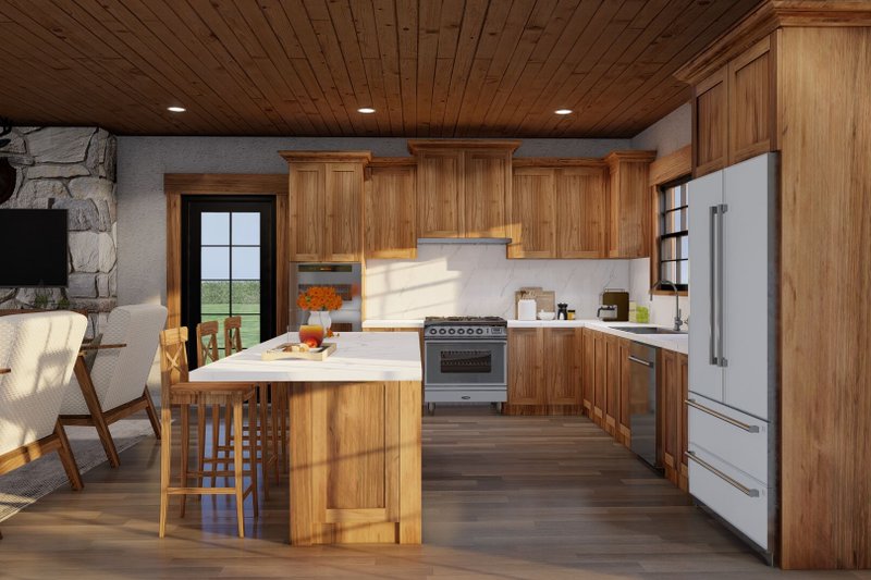 Home Plan - Interior - Kitchen 1 for Craftsman House Plan #17-3427 - 2 bed, 2.5 bath