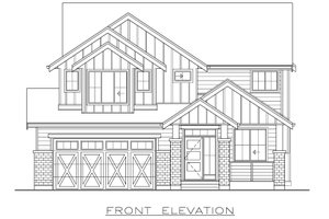 Exterior - Front Elevation 3 for Farmhouse House Plan #1100-29 - 3 bed, 2.5 bath