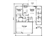 Craftsman Style House Plan - 3 Beds 2 Baths 1676 Sq/Ft Plan #20-2323 
