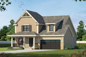 Country Exterior - Front Elevation Plan #20-1227