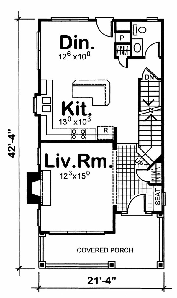 Home Plan - Traditional Floor Plan - Main Floor Plan #20-432