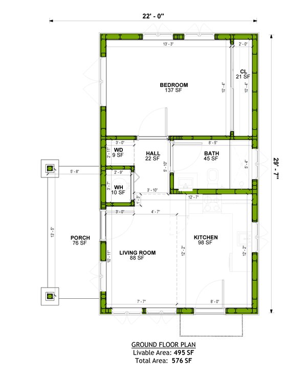 Traditional Floor Plan - Main Floor Plan #1106-190