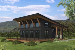 Modern Exterior - Front Elevation Plan #932-730