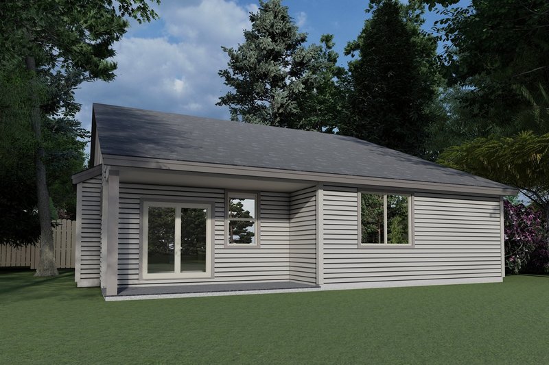 House Plan Design - Exterior - Rear Elevation for Craftsman House Plan #53-635 - 4 bed, 2 bath