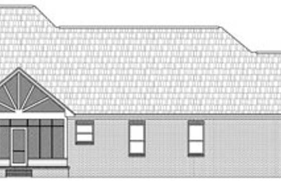 Exterior - Rear Elevation for European House Plan #21-195 - 3 bed, 2.5 bath