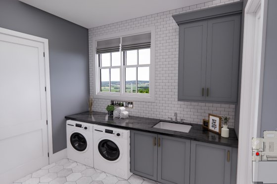 Interior - Laundry for Traditional House Plan #51-1224 - 2 bed, 2 bath