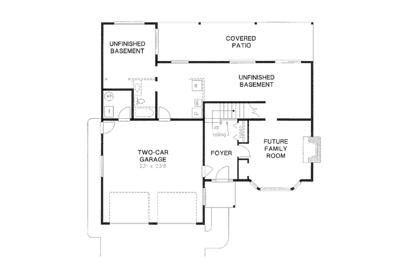 House Plan Design - Floor Plan - Main Floor for European House Plan #18-9037 - 3 bed, 2 bath